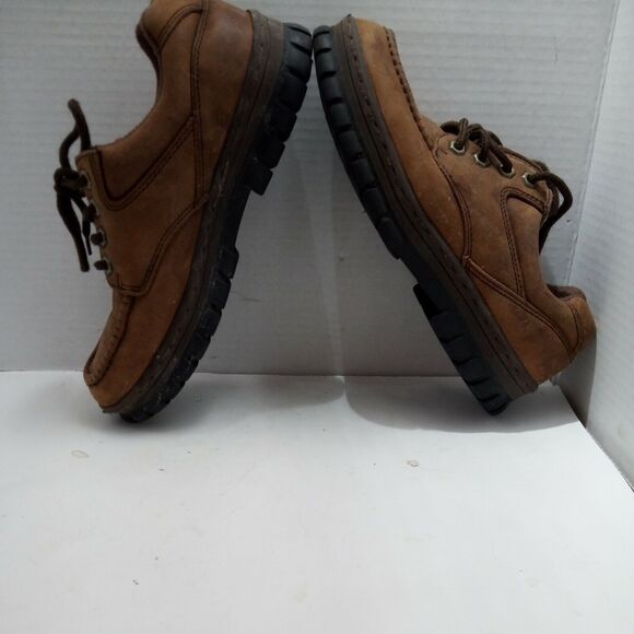 Men\'s Brown Leather Hush Puppies Lace Up Casual Walking Shoe US 6 M main image 9